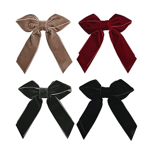 4 Pack Velvet Hair Ribbons